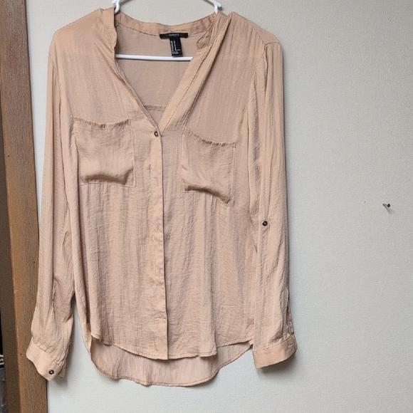 Forever 21 Light Tan Blouse - Picture 1 of 3